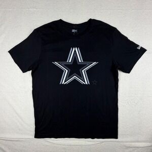 New Era Dallas Cowboys NFL T-Shirt Mens XL Black Layered Star Graphic Cotton Tee